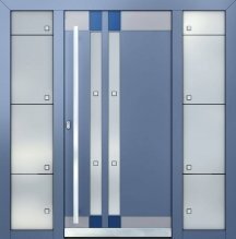 алюмінієві вхідні двері з бічними вікнами celeste королівський синій
