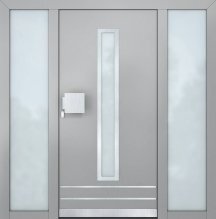 алюмінієві вхідні двері з бічними вікнами stephanie ad світло-сірі