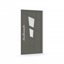 алюмінієві вхідні двері amanda ad ral9016 матове скло