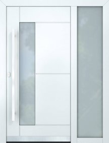 алюмінієві вхідні двері з бічним вікном felicity ad білі
