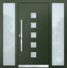 алюмінієві вхідні двері з бічними вікнами marilynn ad темно-зелений хакі