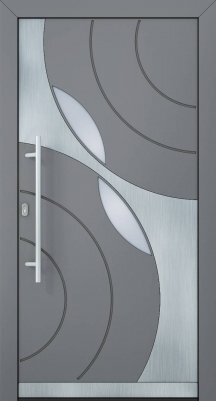 Алюмінієві вхідні двері bianca ad сірі 
